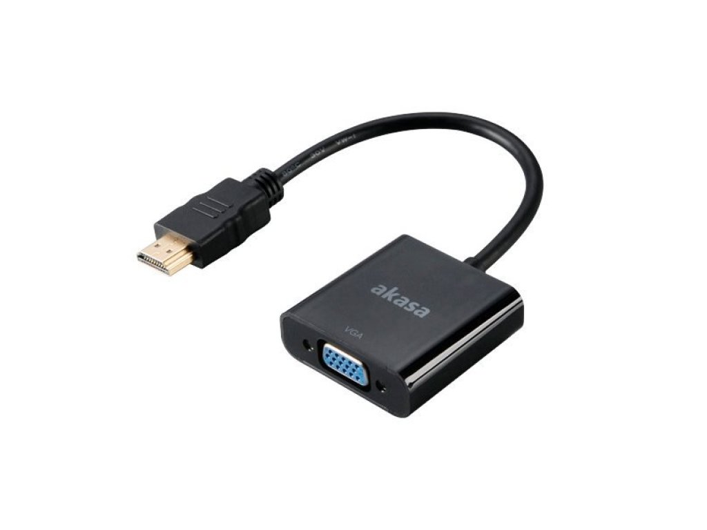 AKASA adaptér HDMI-VGA, M/F (AK-CBHD15-20BK)