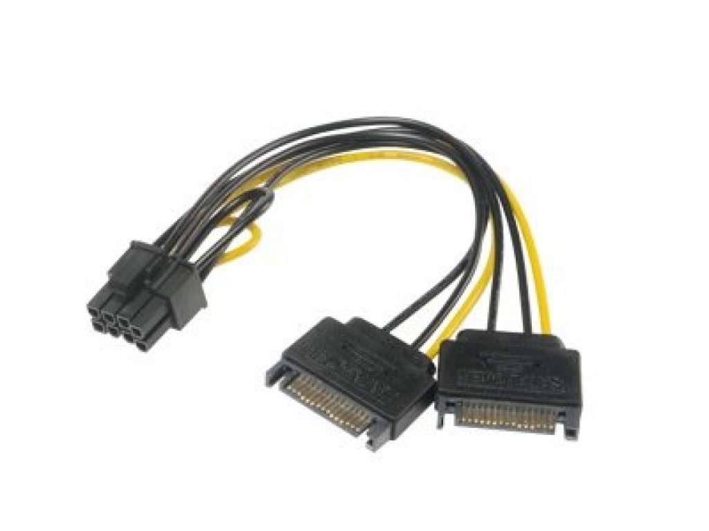 AKASA - SATA power na 6+2-pin PCIe adaptér (AK-CBPW19-15)
