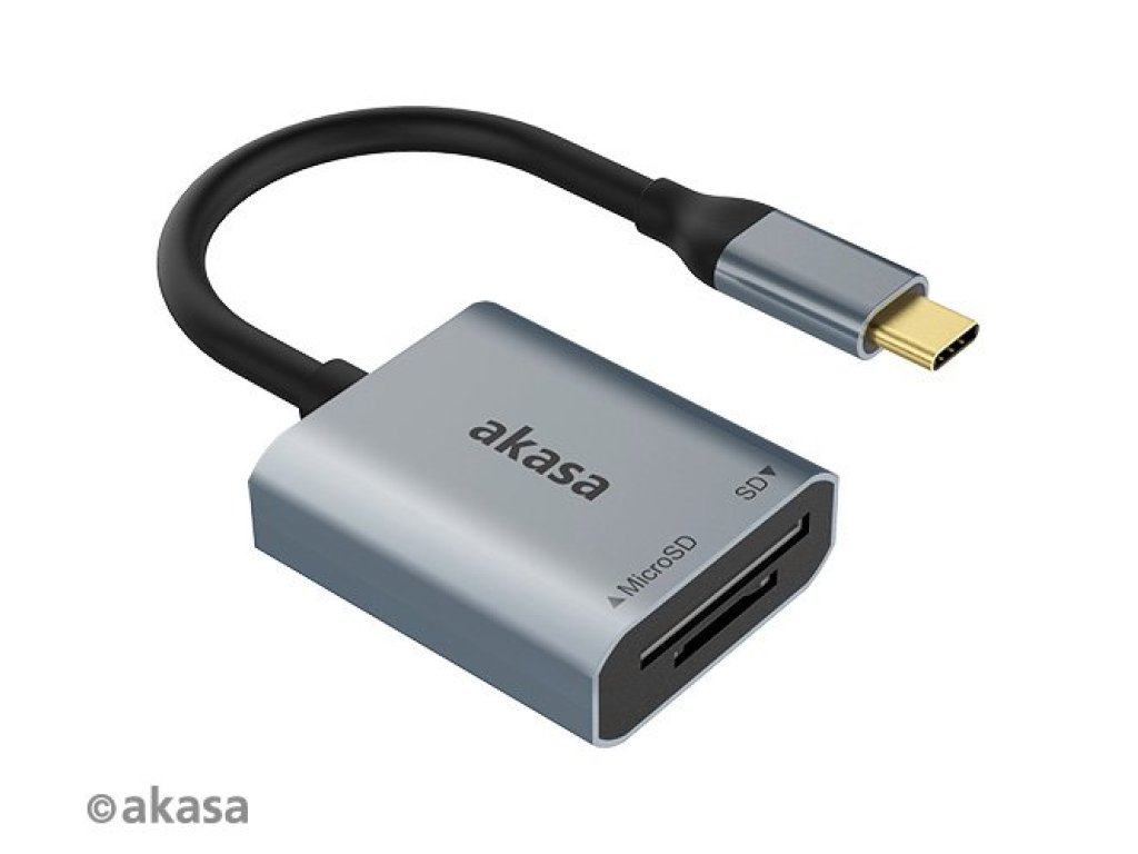 AKASA USB 3.2 Type-C Dual Card Reader (AK-CR-10BK)