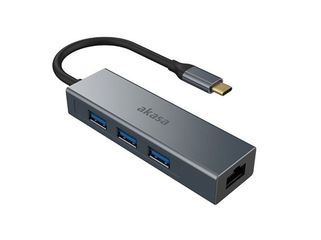 AKASA - USB Type-C 4-in-1 hub s Ethernetem (AK-CBCA20-18BK)