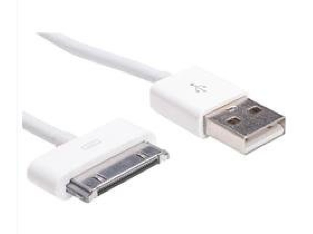 AKYGA kabel USB-Apple 30-pin 1.0m/bílá (AK-USB-08)