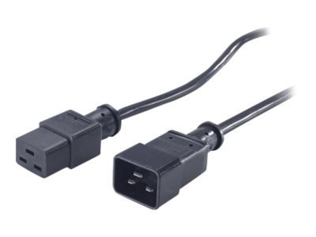 APC kabel napájecí 230V, C20-C19, M/F, 0,61m, černý (AP9892)