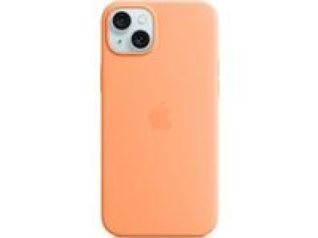 APPLE iPhone 15 Plus Silicone Case with MagSafe - Orange Sorbet (MT173ZM/A)
