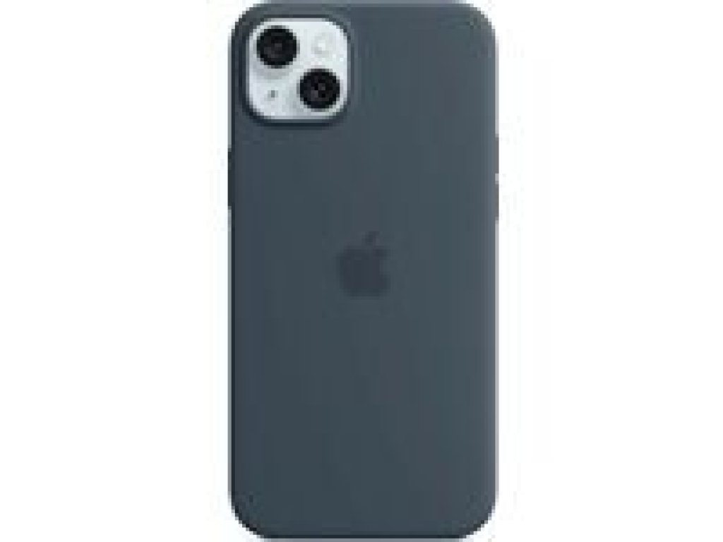 APPLE iPhone 15 Plus Silicone Case with MagSafe-Storm Blue (MT123ZM/A)