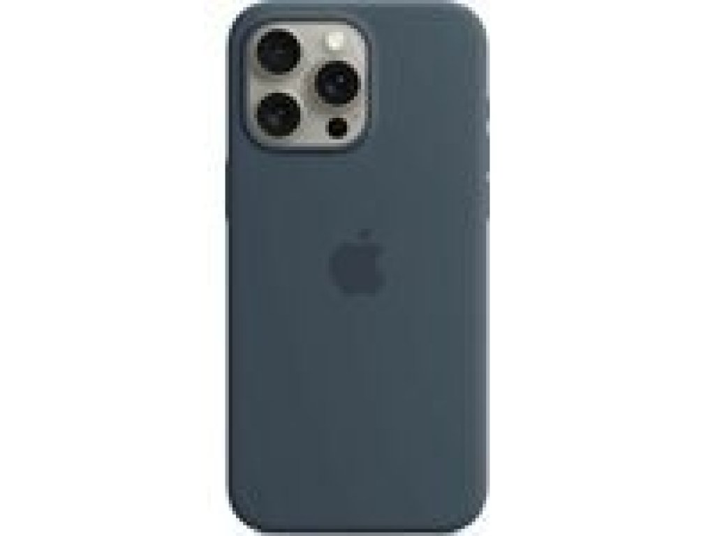 APPLE iPhone 15 Pro Max Silicone Case with MagSafe - Storm Blue (mt1p3zm/a)