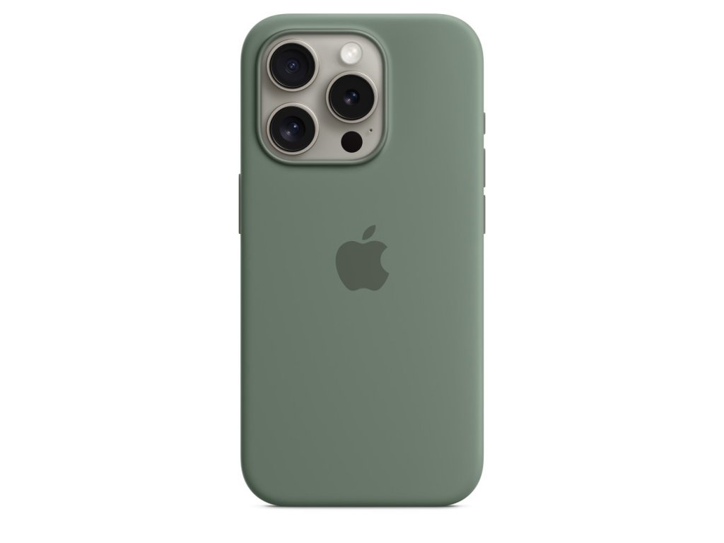 APPLE  iPhone 15 Pro Silicone Case with MagSafe-Cypress (MT1J3ZM/A)