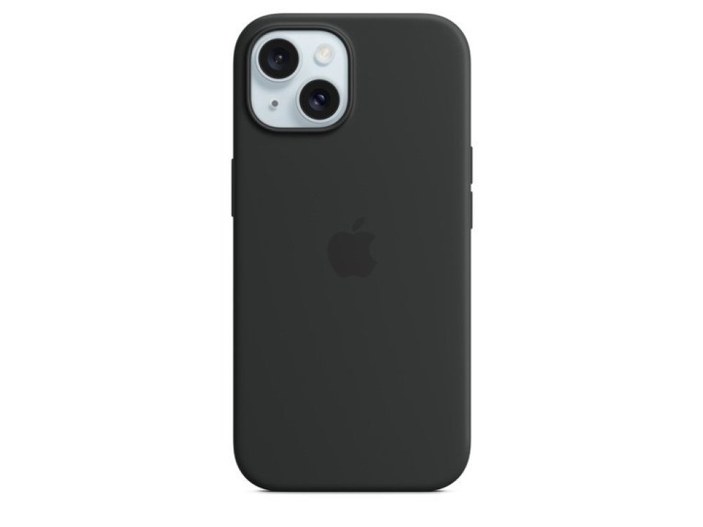 APPLE iPhone 15 Silicone Case with MagSafe - Black (MXPD3ZM/A)