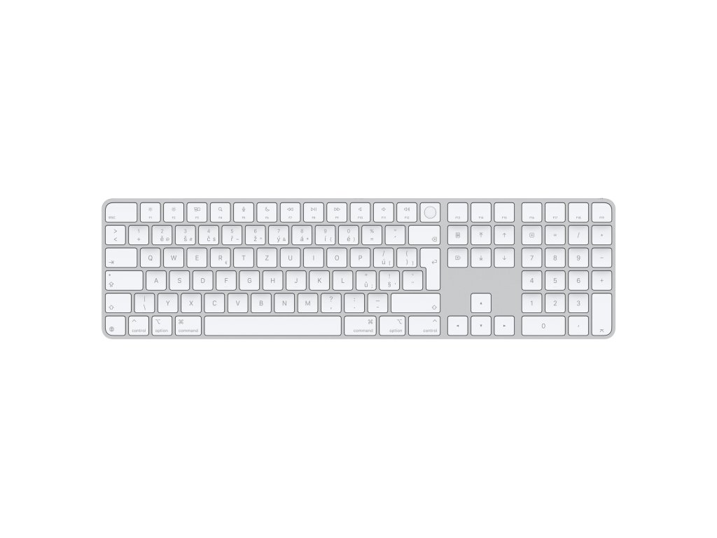 Apple Magic Keyboard Numeric Touch ID - bezdrátová, bílá, SK (MXK73SL/A)