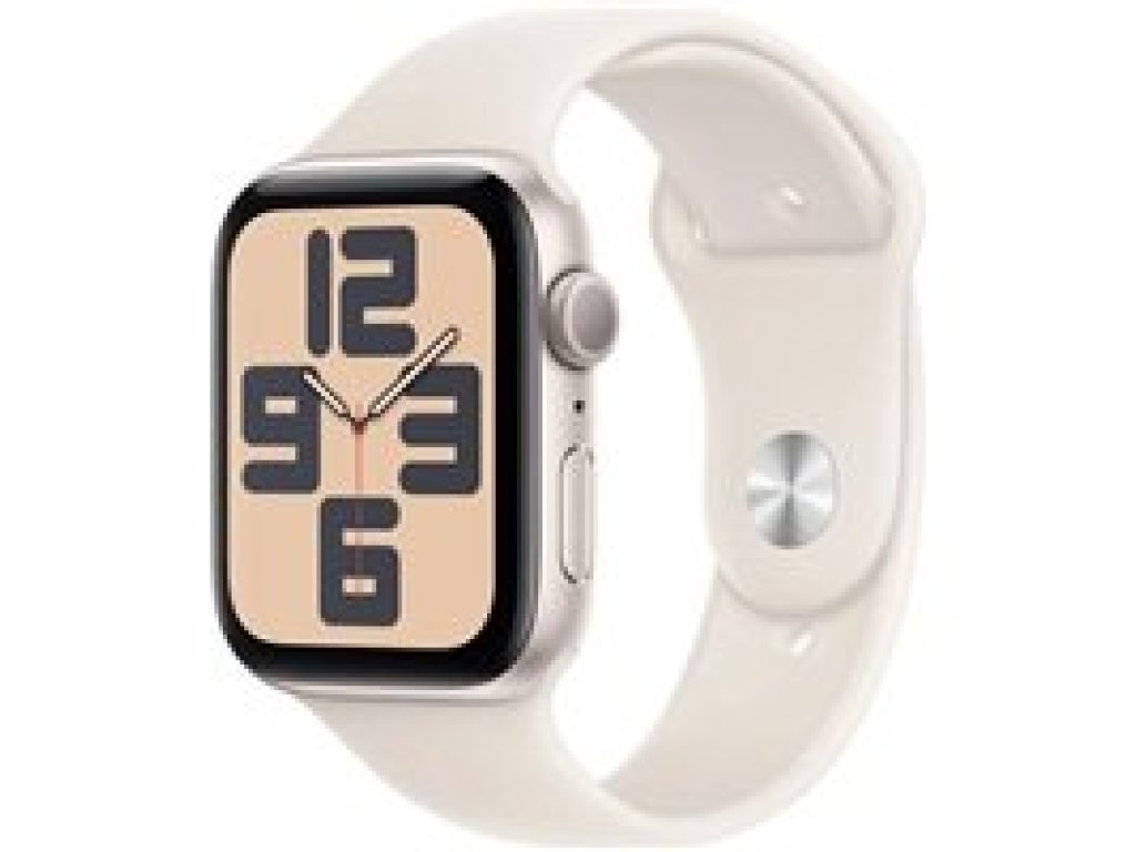 APPLE Watch SE GPS 44mm Starlight Aluminium Case with Starlight Sport Band-S/M (MXEU3QC/A)