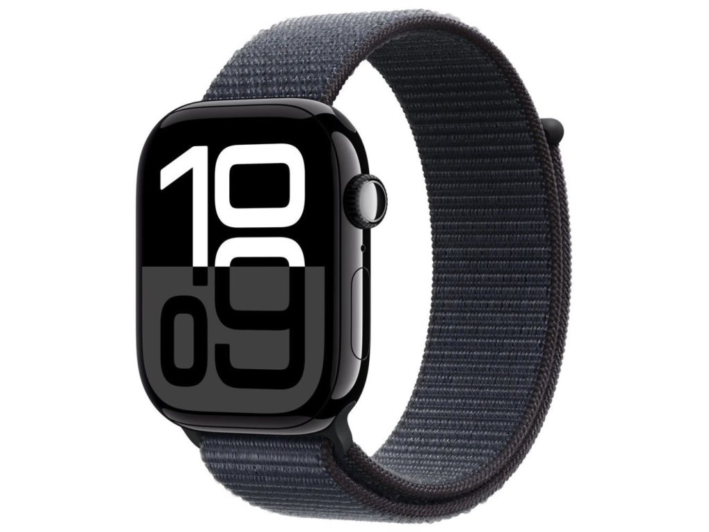 APPLE Watch Series 10 GPS 46mm Jet Black Aluminium Case with Ink Sport Loop (MWWR3QC/A)