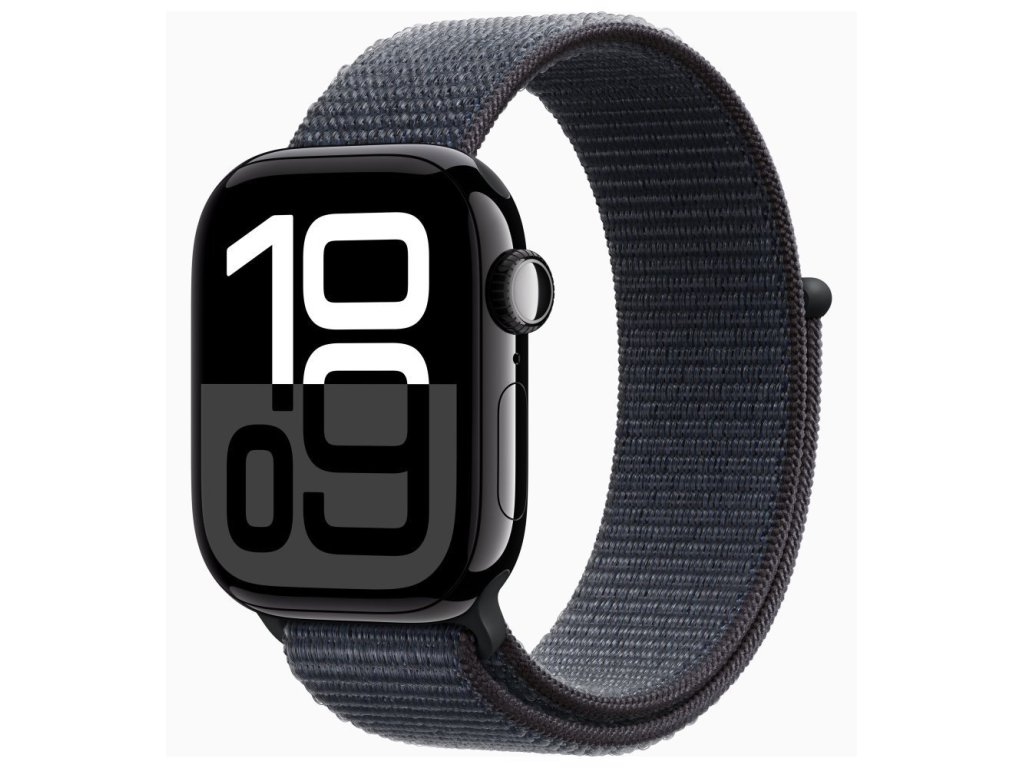 APPLE Watch Series 10 GPS + Cellular 42mm Jet Black Aluminium Case with Ink Sport Loop (MWX83QC/A)