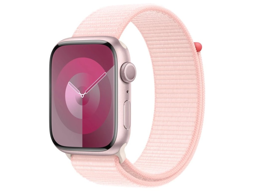 APPLE Watch Series 9 GPS 45mm Pink Aluminium Case with Light Pink Sport Loop (MR9J3QC/A)