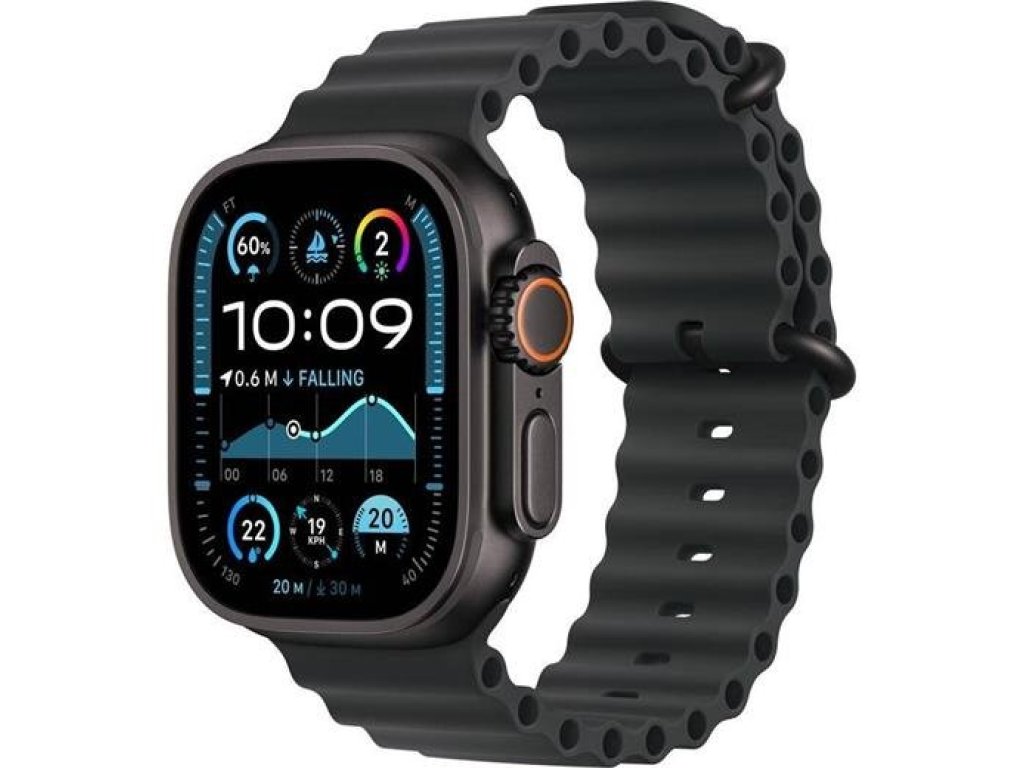 APPLE Watch Ultra 2 GPS + Cellular 49mm Black Titanium Case with Black Ocean Band (MX4P3CS/A)