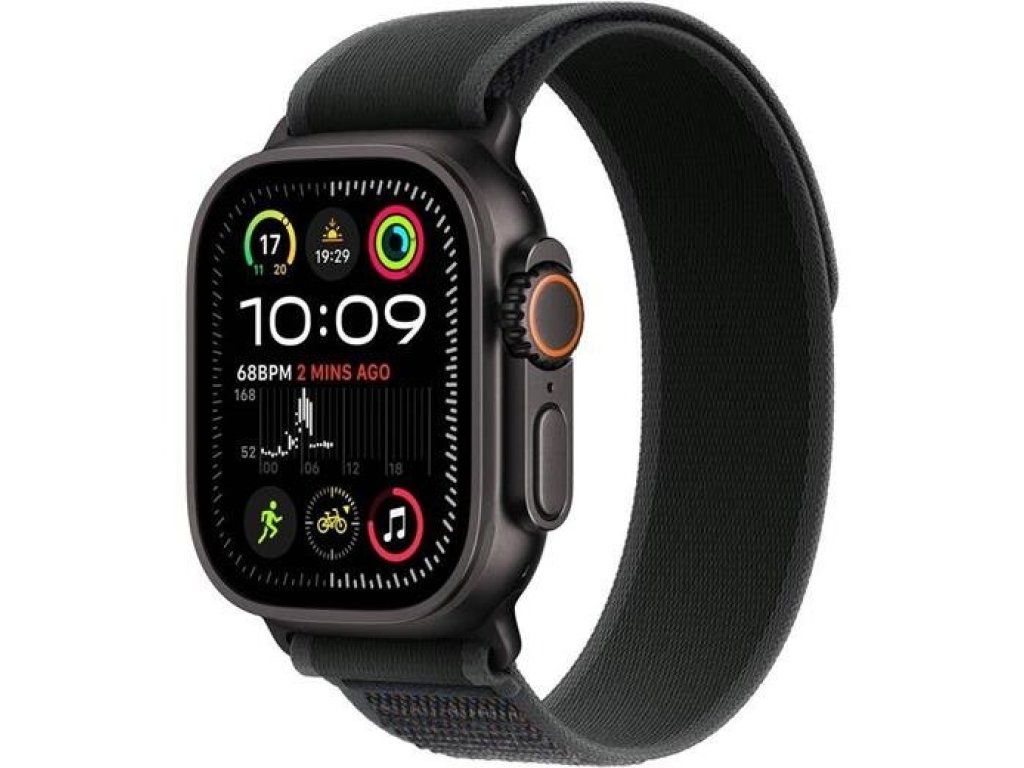 APPLE Watch Ultra 2 GPS + Cellular 49mm Black Titanium Case with Black Trail Loop-S/M (MX4U3CS/A)