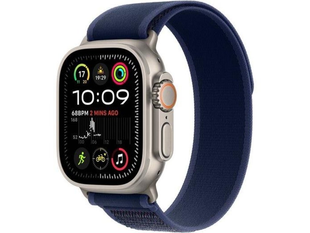 APPLE Watch Ultra 2 GPS + Cellular 49mm Natural Titanium Case with Blue Trail Loop-M/L (MX4L3CS/A)