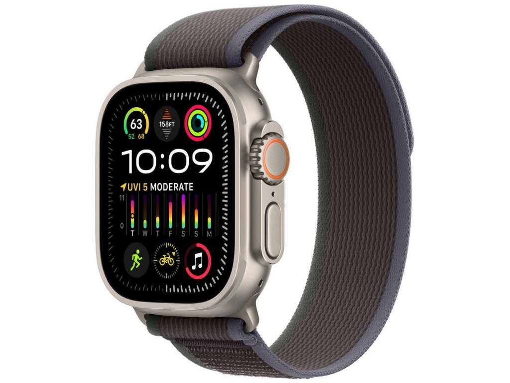 APPLE Watch Ultra 2 GPS + Cellular, 49mm Titanium Case with Blue/Black Trail Loop - M/L (MRF63CS/A)