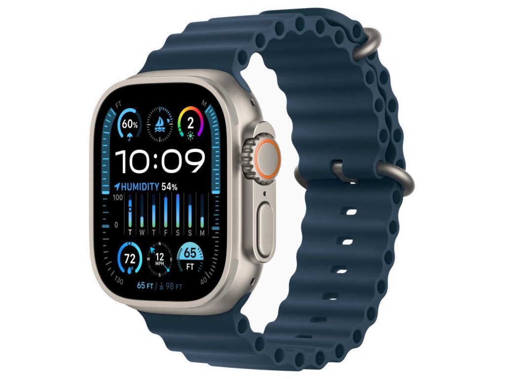 APPLE Watch Ultra 2 GPS + Cellular, 49mm Titanium Case with Blue Ocean Band (MREG3CS/A)