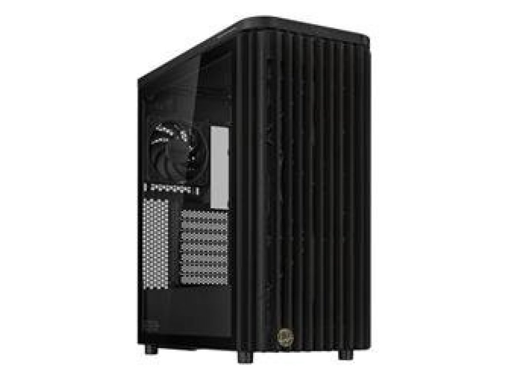 ASUS case PROART PA401 WOOD TG, Mid Tower, ATX, 1xUSB-C Gen2x2, 2xUSB 3.0, 2x 160mm Fan, černá (90DC00M0-B39000)