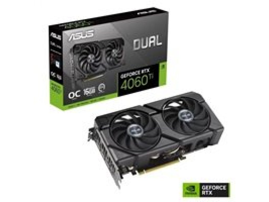 ASUS VGA NVIDIA GeForce RTX 4060 Ti DUAL OC 16G EVO, 16G GDDR6, 3xDP, 1xHDMI (90YV0JH8-M0NA00)