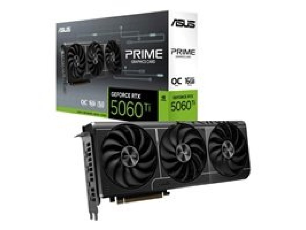 ASUS VGA NVIDIA GeForce RTX 5060 Ti PRIME OC 16G - 16GB GDDR7, 3x DisplayPort, 3x HDMI (90YV0MH2-M0NA00)