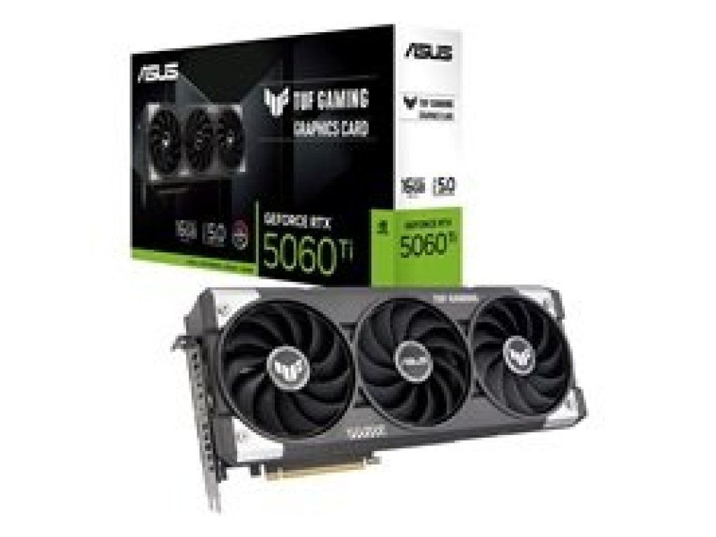 ASUS VGA NVIDIA GeForce RTX 5060 Ti TUF GAMING 16G - 16GB GDDR7, 3x DisplayPort, 3x HDMI (90YV0MG1-M0NA00)