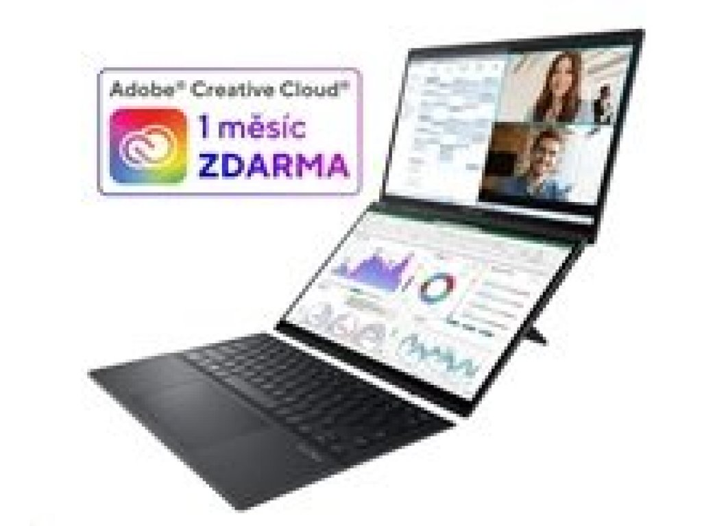 ASUS Zenbook Duo 14 OLED UX8406CA-OLED068X - 14" 2880x1800 3K, Ultra 9 285H, 32GB RAM, 2TB SSD, Intel Arc 140T, W11 Pro, šedý (UX8406CA-OLED068X)