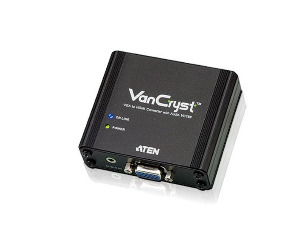 ATEN elektronický konvertor VGA+Jack-HDMI, F+F/F (VC-180)