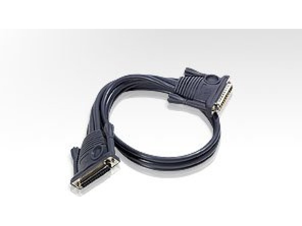 ATEN kabel kaskádovací DB25-DB25, M/F, propojovací, 2m, černý (2L-1701)