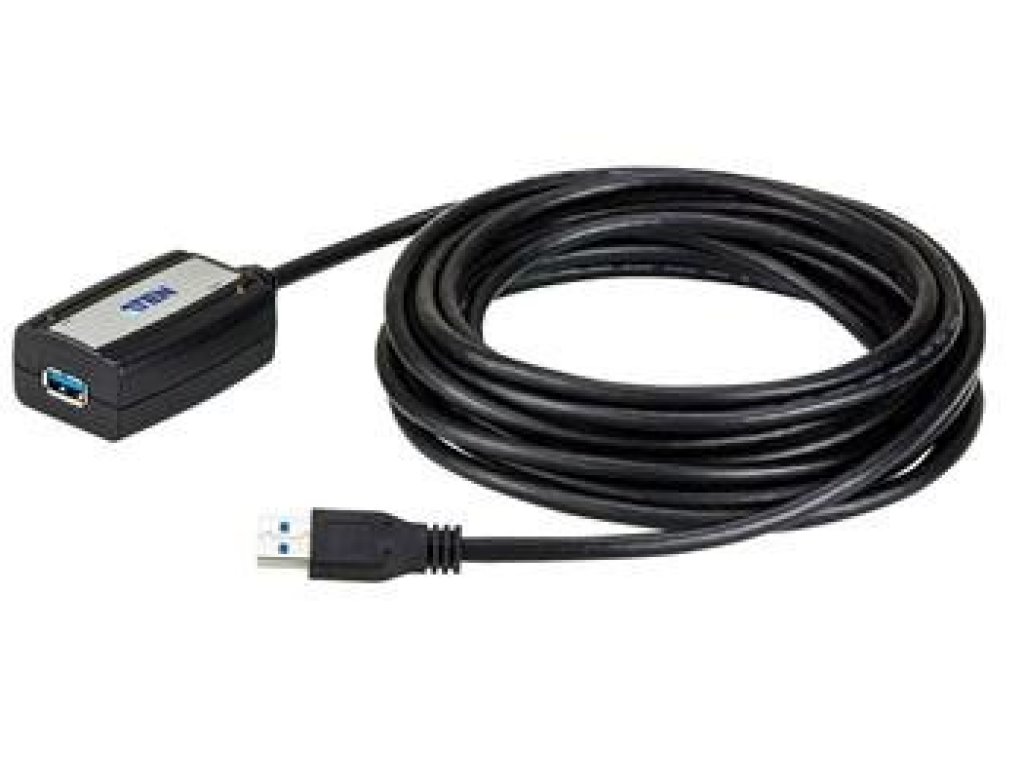 ATEN kabel USB 3.0, A-A, M/F, prodlužovací, 5m, černý, repeater (UE-350A)