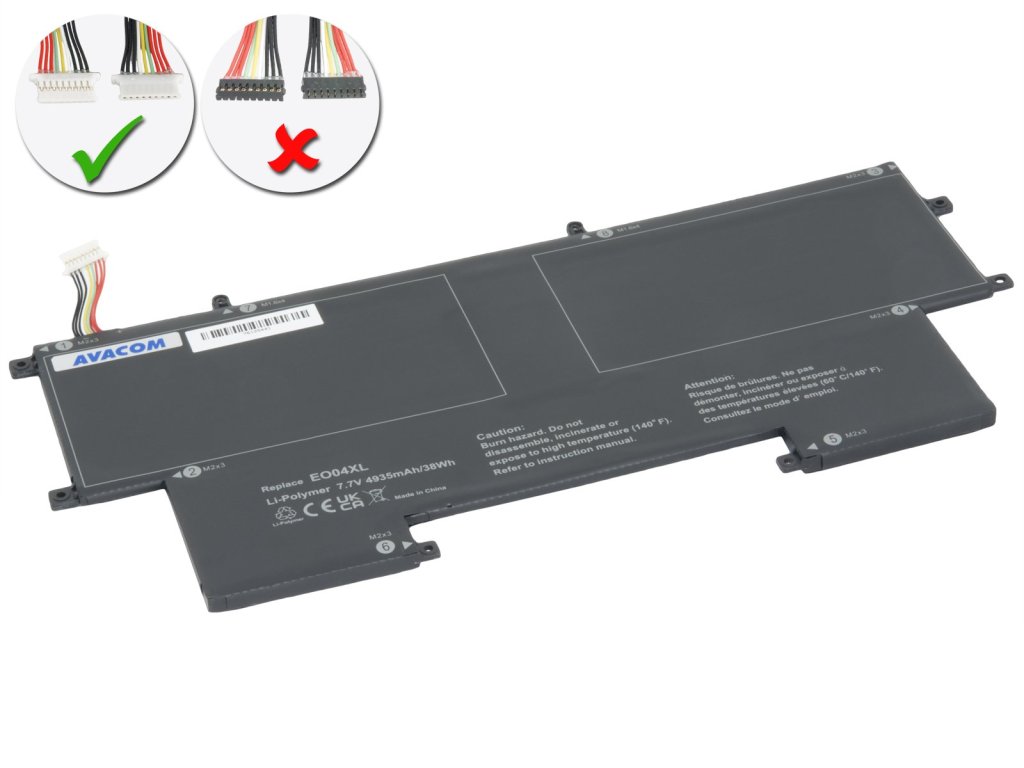 AVACOM baterie pro HP EliteBook Folio G1 EO04XL Li-Pol 7,7V 4935mAh 38Wh - bílý konektor (NOHP-EO04XL-53P)