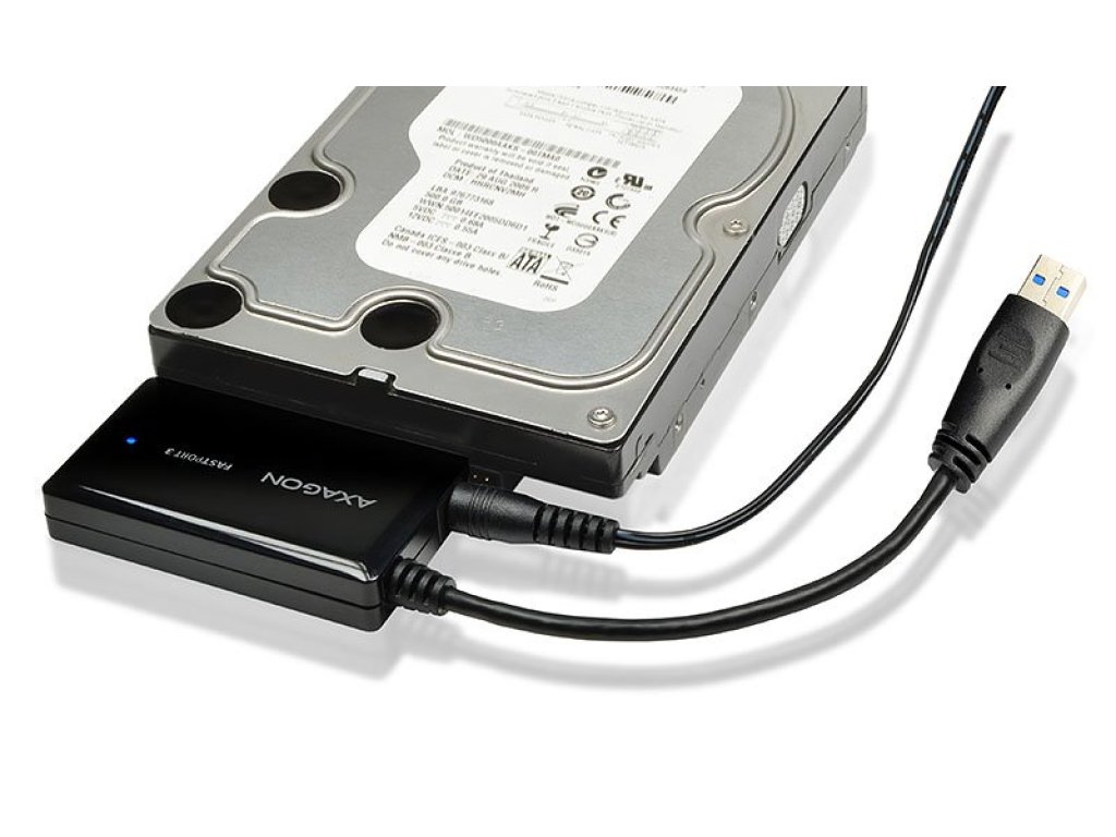 AXAGON adaptér USB 3.0-SATA, M/F, napájecí adaptér (ADSA-FP3)