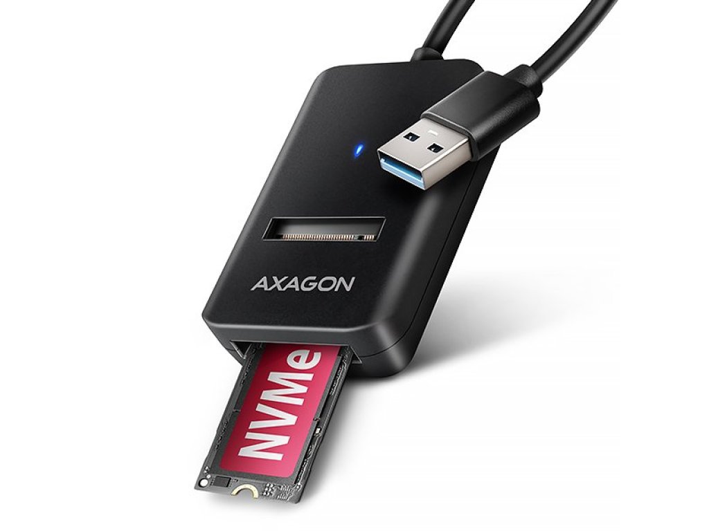 AXAGON ADM2-AM USB-A 10Gbps - M.2 NVMe & SATA SSD adaptér, kabel USB-A 10cm (ADM2-AM)