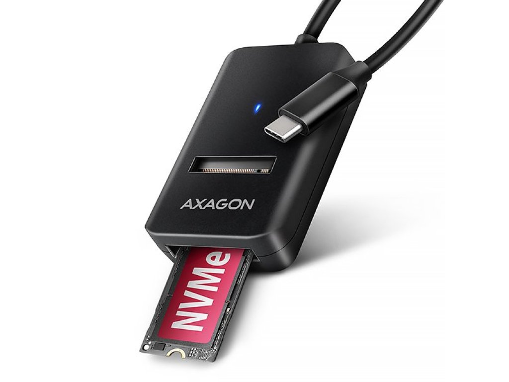 AXAGON ADM2-CM USB-C 10Gbps - M.2 NVMe & SATA SSD adaptér, kabel USB-C 10cm (ADM2-CM)