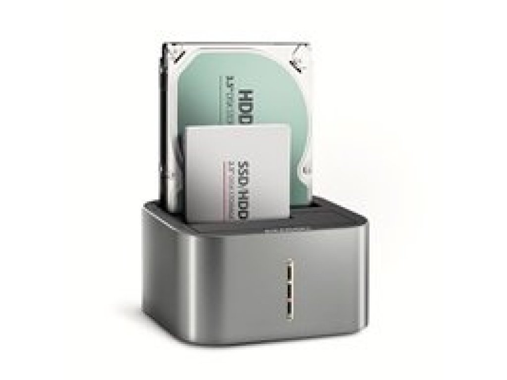 AXAGON ADSA-DC, USB-C 5Gbps - 2x SATA 6G 2.5"/3.5" SSD/HDD CLONE DUAL dokovací stanice (ADSA-DC)