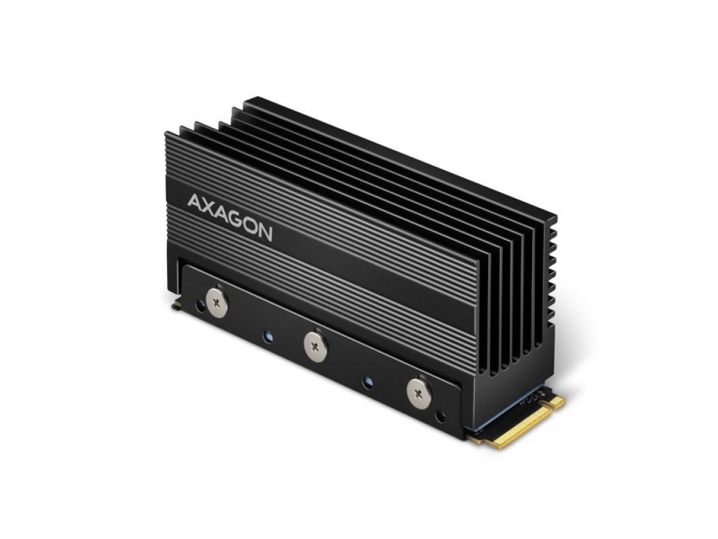 AXAGON CLR-M2XL, hliníkový pasivní chladič pro jedno i oboustranný M.2 SSD disk, výška 36 mm (CLR-M2XL)