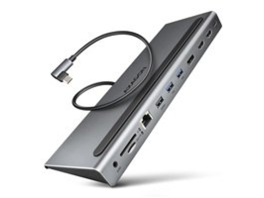 AXAGON HMC-4KX3 USB 5Gbps hub, 3x USB-A, 2x HDMI, DP (HMC-4KX3s)