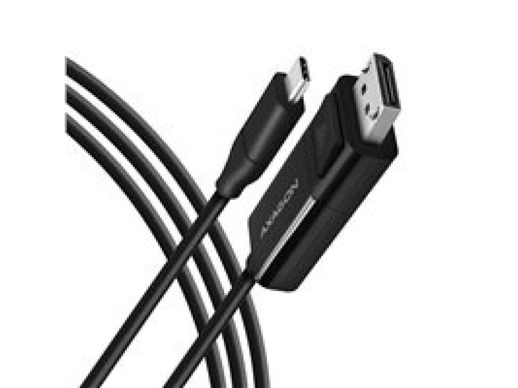 AXAGON kabel USB-DisplayPort 1.2, C-DisplayPort, M/M, propojovací, 1,8m, černý (RVC-DPC)