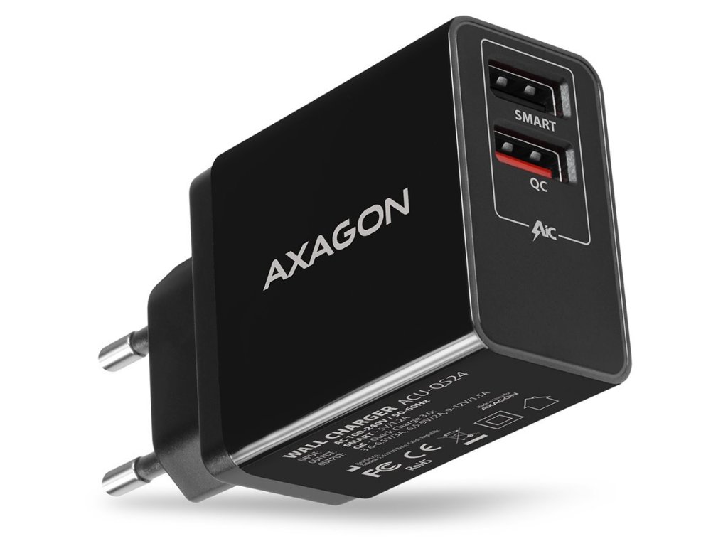 AXAGON sítová nabíječka 24W (ACU-QS24)