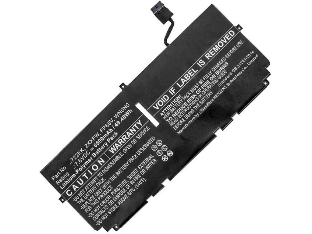 Baterie Li-Pol 7,6V 6500mAh pro DELL XPS 13 9300 (77053448)