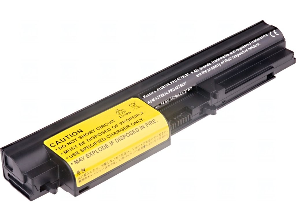 T6 Power Baterie IBM ThinkPad T61 14,1 wide, R61 14,1 wide, R400, T400, 2600mAh, 37Wh, 4cell (NBIB0058)