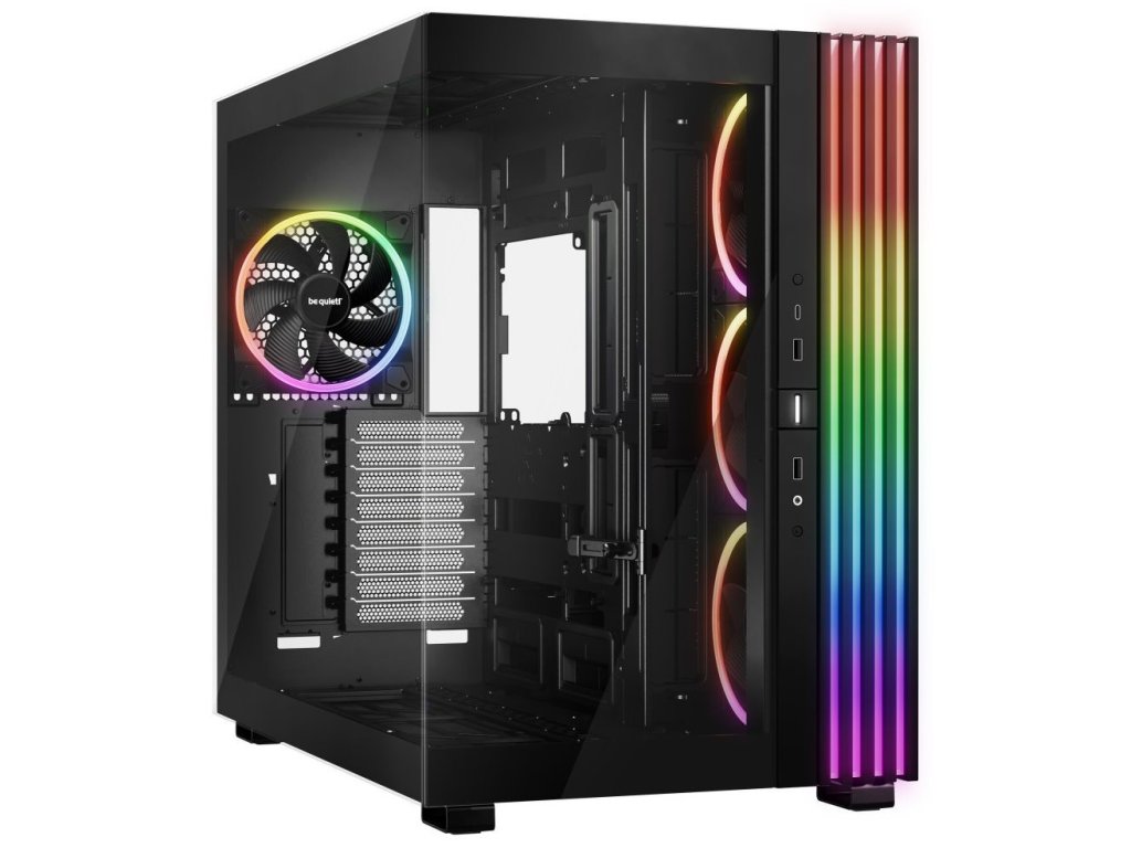 Be quiet! skříň LIGHT BASE 900FX / ATX / ARGB pásek / 4x140mm ARGB fan / 2xUSB 3.0 / USB-C / panoramatická / černá (BGW71)