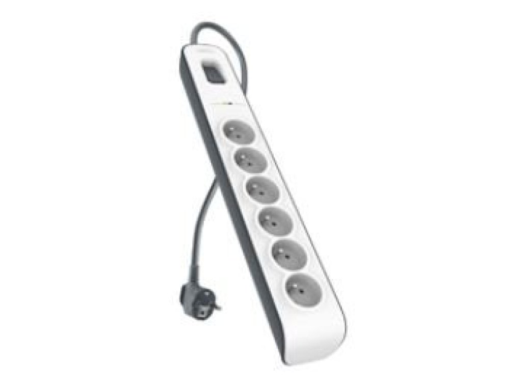 BELKIN přepěťová ochrana SurgeStrip, 6 zásuvek, 2m, bílá (BSV603ca2M)