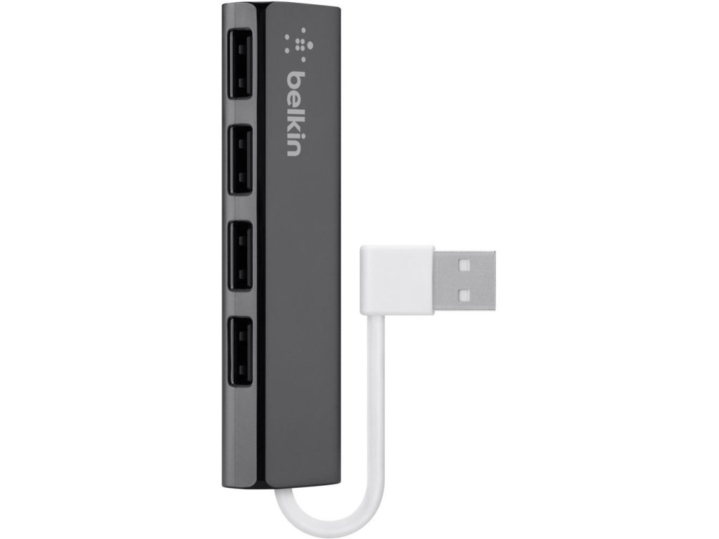 BELKIN USB 2.0 hub Ultra-Slim Travel Hub, A-4xA, M/4xF (F4U042bt)
