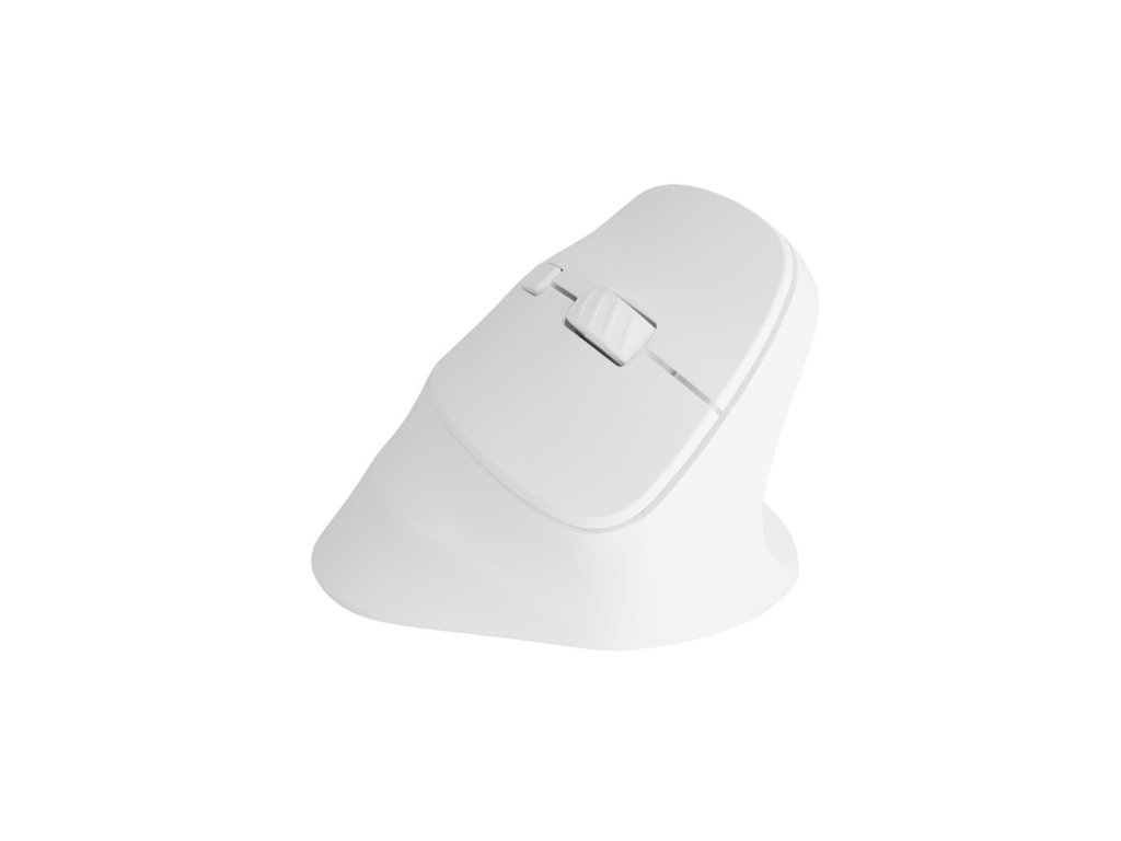 Bezdrátová myš Natec CRAKE 2 - Kancelářská/Optická/2 400 DPI/USB+BT/Bílá/Vertikální/Optická/Pro pravák (NMY-2257)