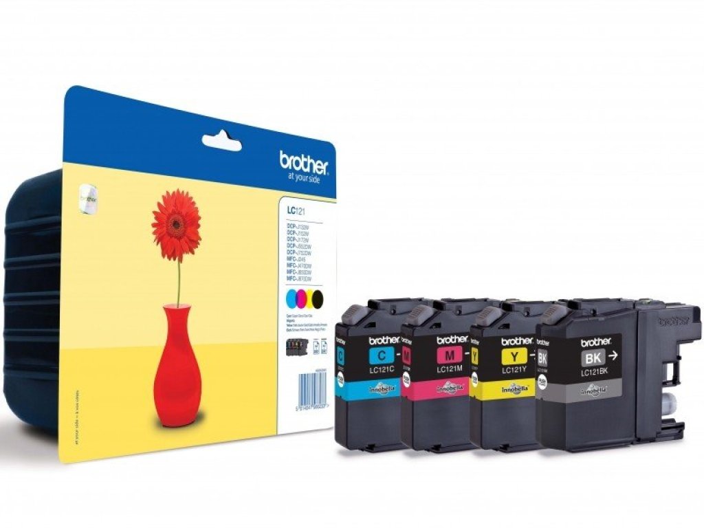 BROTHER cartridge LC-121VALBP ( Multipack Black + three colors )
