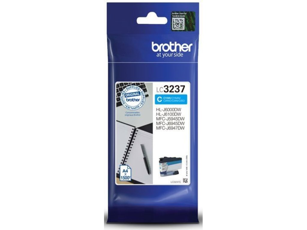 Brother LC3237C - Azurová - originální - inkoustová cartridge - pro Brother HL-J6000DW, HL-J6100DW, MFC-J5945DW, MFC-J6945DW, MFC-J6947DW (LC3237C)