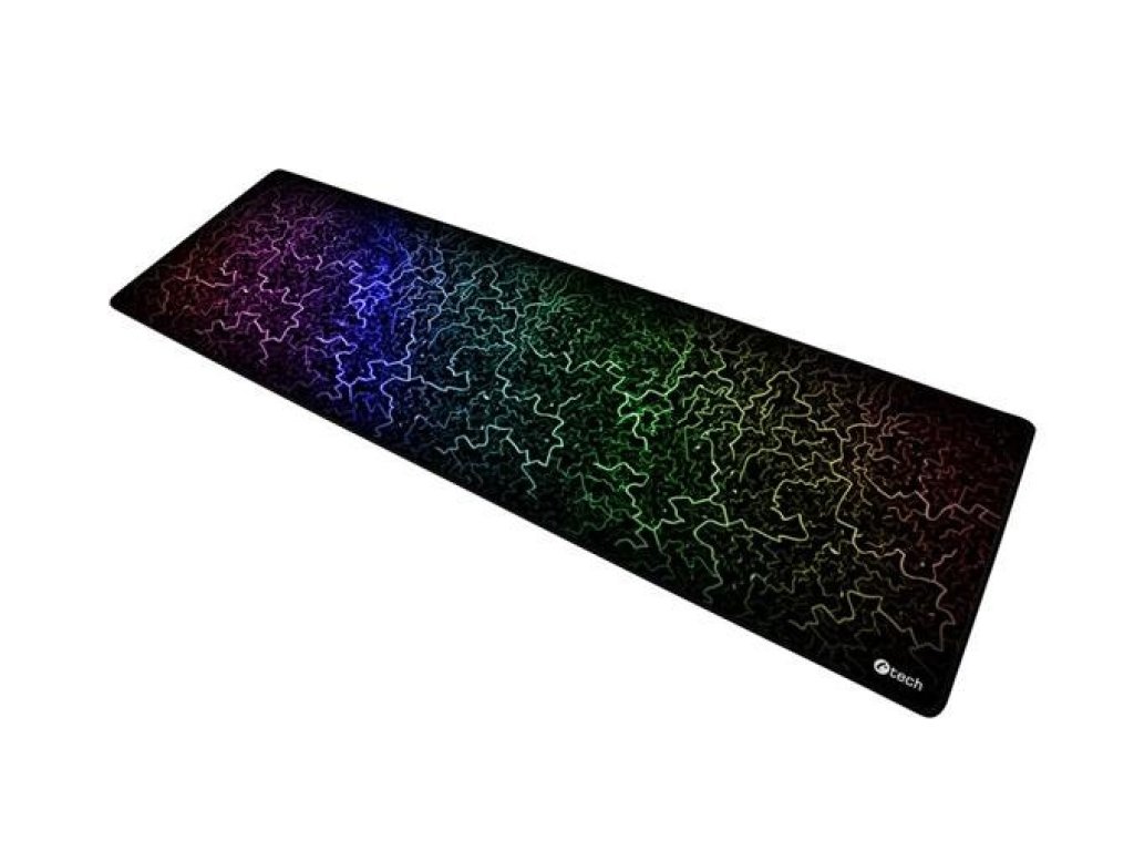 C-TECH Herní podložka pod myš ANTHEA ARC XL, barevná, pro gaming, 900x270x4mm, obšité okraje (GMP-01XL ARC)