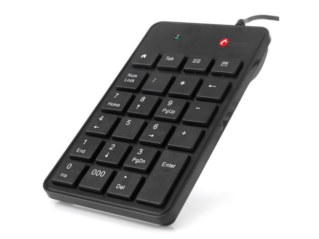 C-TECH numerická klávesnice, černá (KBN-01)