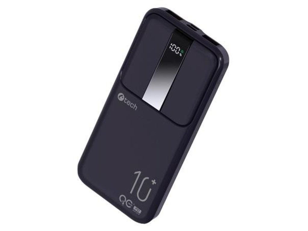 C-TECH Powerbanka 10000mAh, Li-Pol, 22,5W, USB-C/USB-A/micro USB (PBPD-10)