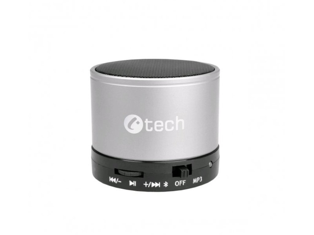 C-TECH reproduktor SPK-04S, bluetooth, handsfree, ctecka micro SD karet/prehrávac, FM rádio, stríbrný